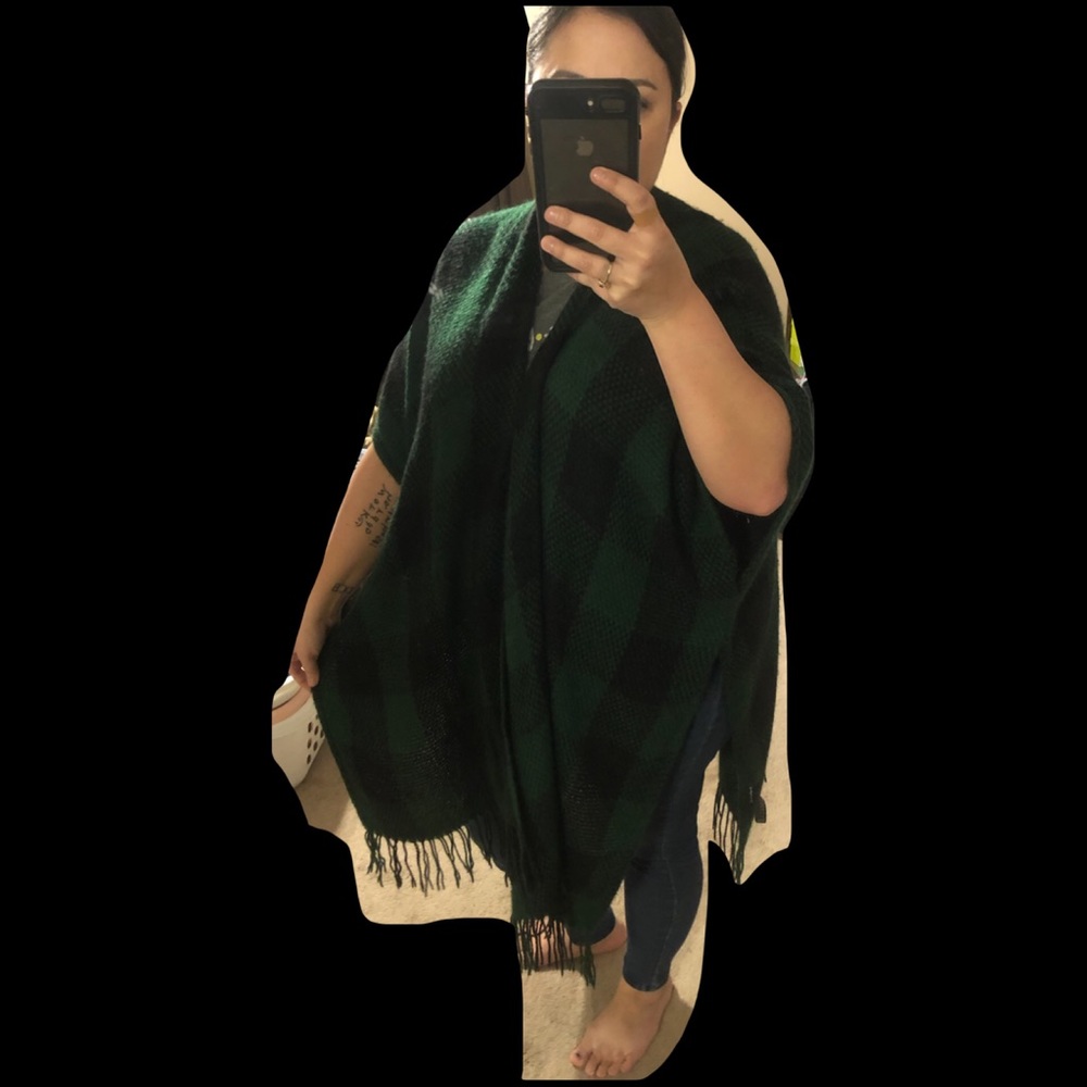 Green and black kimono